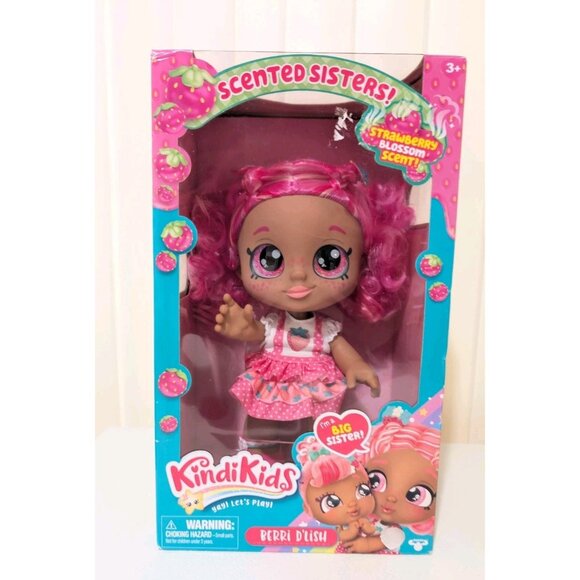 Kindi Kids Berri D'Lish 10" Doll Scented Sisters Strawberry Blossom Scent - Picture 1 of 8